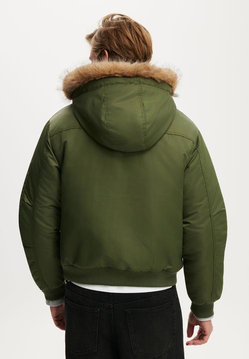 Cotton On - Hooded Field Jacket - Military