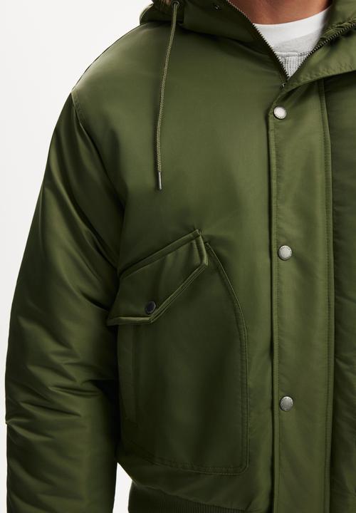Cotton On - Hooded Field Jacket - Military