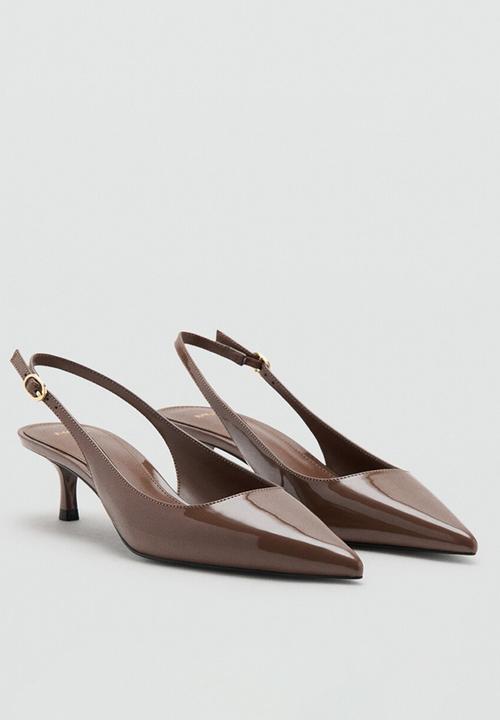 MANGO - Mona slingback heel - dark brown