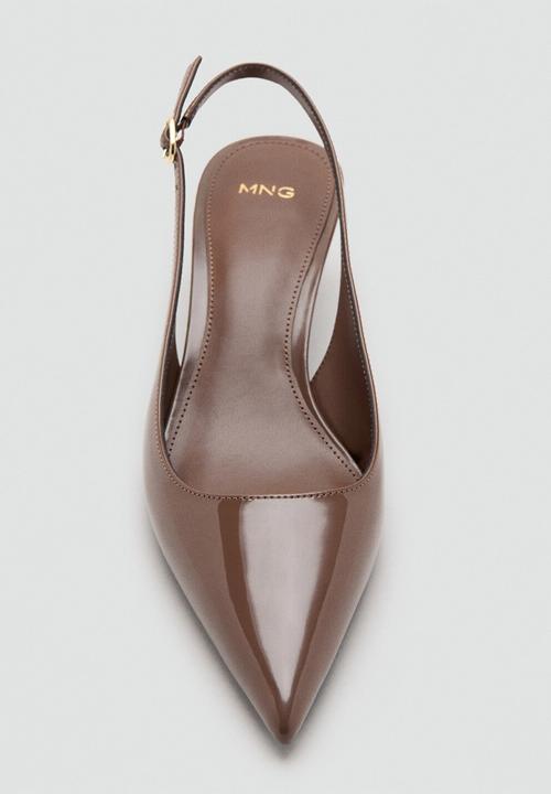 MANGO - Mona slingback heel - dark brown