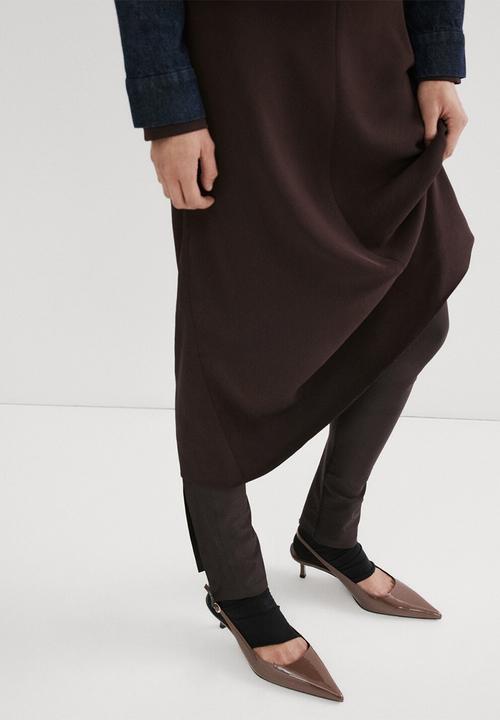 MANGO - Mona slingback heel - dark brown