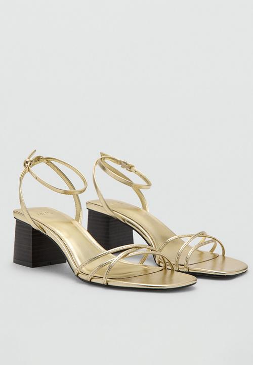 MANGO - Ray ankle strap - gold