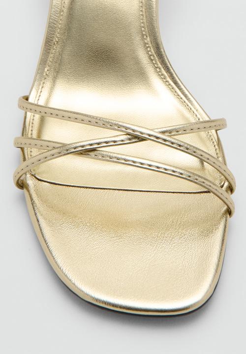 MANGO - Ray ankle strap - gold