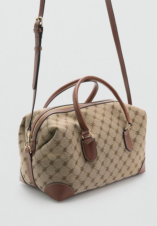 MANGO - Deniz bowling bag - brown
