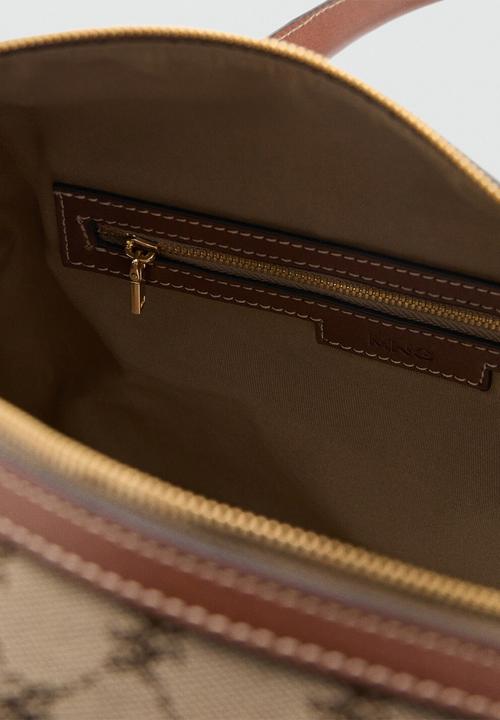 MANGO - Deniz bowling bag - brown