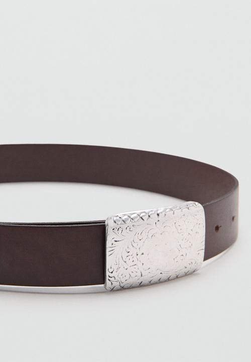 MANGO - Mere Belt - Dark Brown