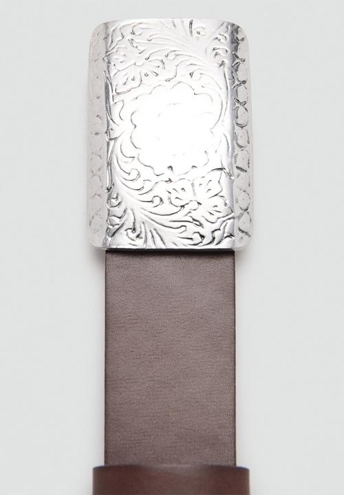 MANGO - Mere Belt - Dark Brown