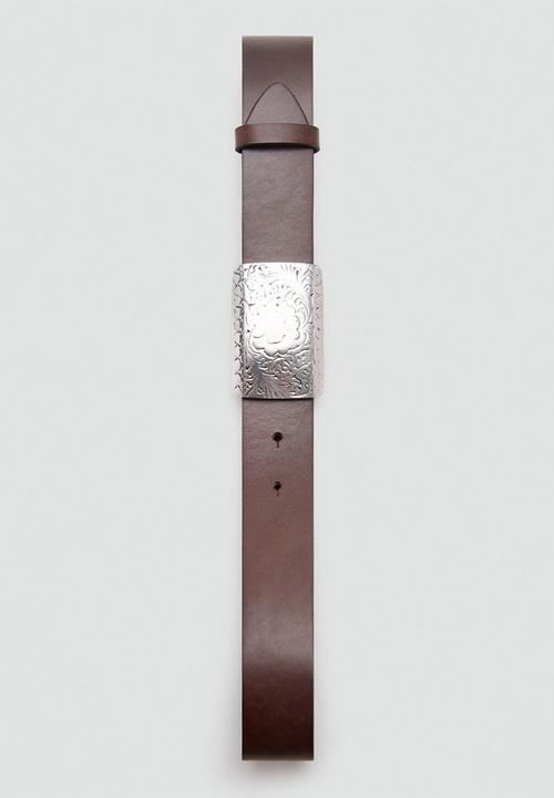 MANGO - Mere Belt - Dark Brown