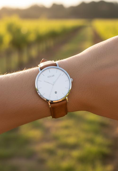 Colmi - ASTRIL Leather Watch CL-7ASTS-5L - Silver/Tan