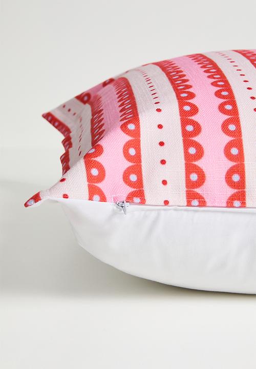 Grey Gardens - Cushion Cover - Pink Stripe
