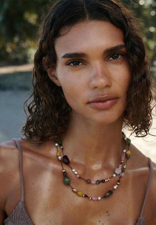 MANGO - Mireia Necklace - Light Green