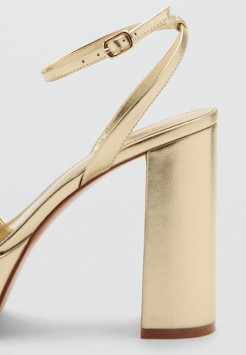 MANGO - Mexy open toe ankle strap - gold