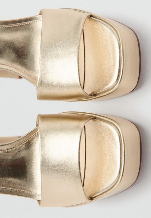 MANGO - Mexy open toe ankle strap - gold