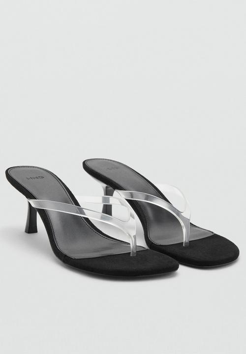 MANGO - Justin open toe mule - black