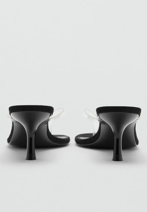 MANGO - Justin open toe mule - black