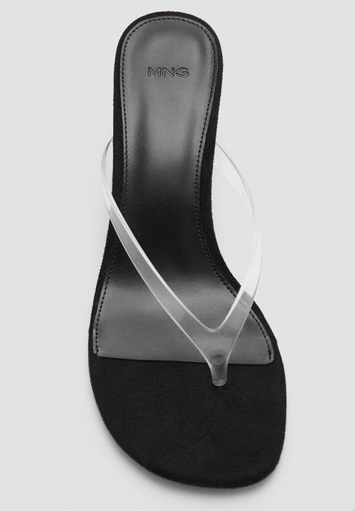 MANGO - Justin open toe mule - black