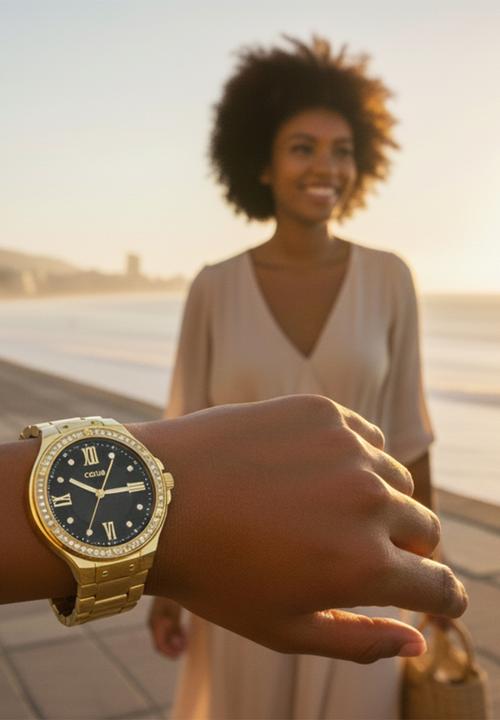 Colmi - LIORA Black Dial Watch CL-1LIOG-9D - Gold