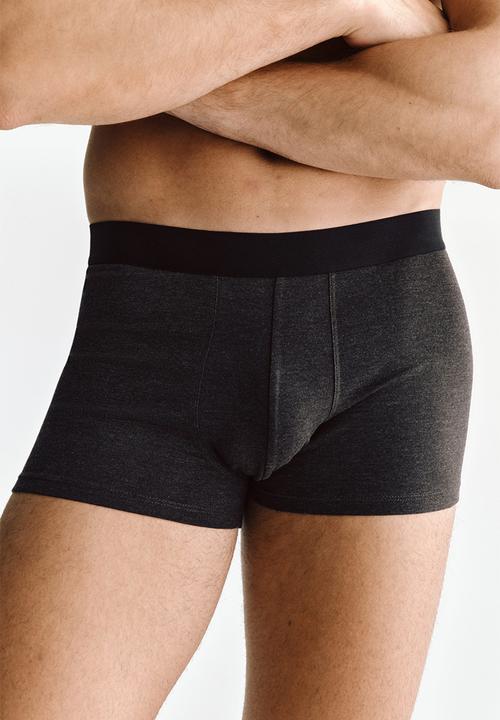 H&M - 3-Pack short trunks with lycra® - grey marl/black
