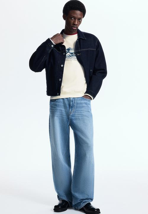 H&M - Loose fit sweatshirt - white/katsushika hokusai