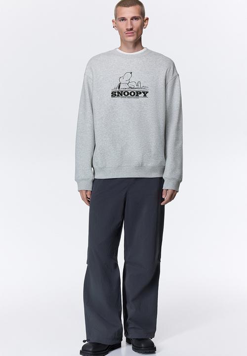 H&M - Loose fit sweatshirt - grey marl/snoopy