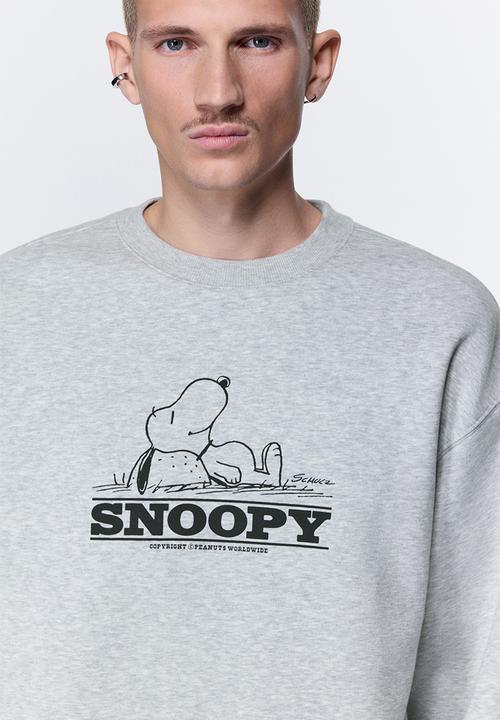 H&M - Loose fit sweatshirt - grey marl/snoopy