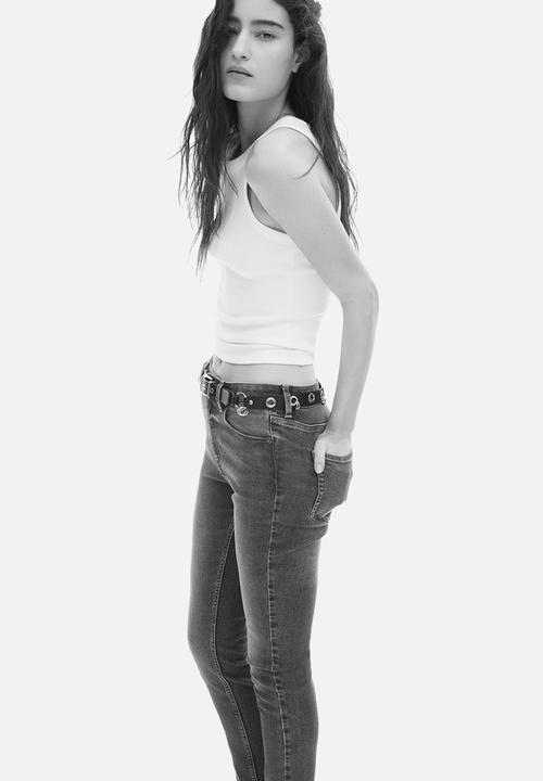 H&M - Skinny high waist jeans - denim blue