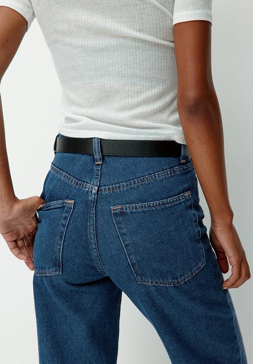 H&M - Straight high jeans - denim blue