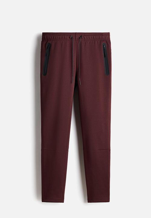 H&M - Slim fit sports joggers with drymove™ - burgundy