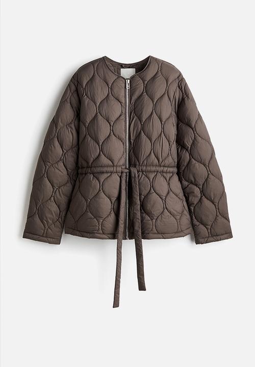 H&M - Quilted jacket - dark taupe