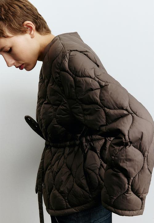 H&M - Quilted jacket - dark taupe