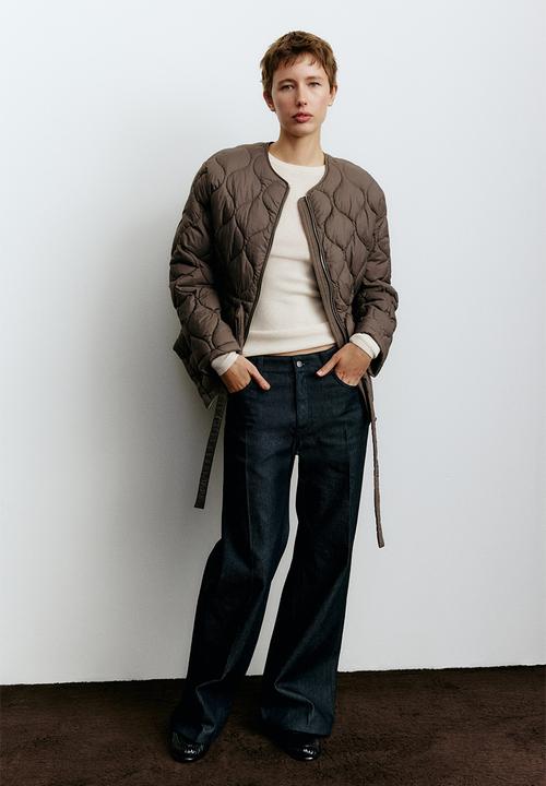 H&M - Quilted jacket - dark taupe