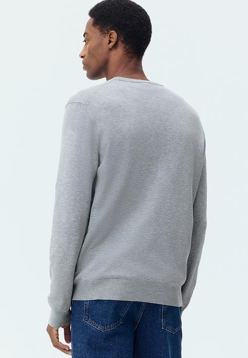 H&M - Regular fit fine-knit jumper - grey marl