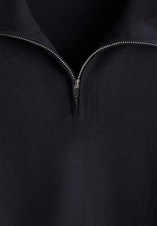 H&M - Regular fit zip-top jumper - navy blue