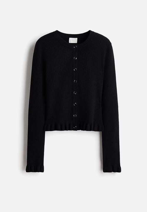H&M - Rib-knit cardigan - black