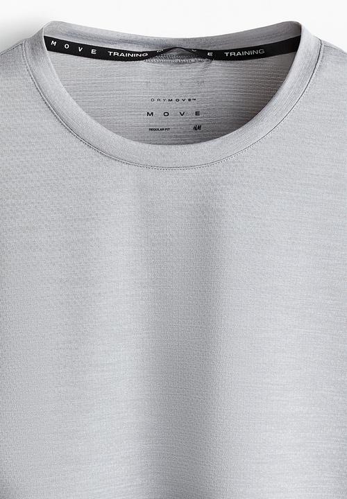 H&M - Mesh sports T-shirt with drymove™ - grey marl