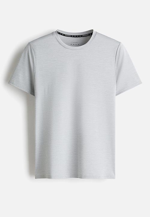 H&M - Mesh sports T-shirt with drymove™ - grey marl