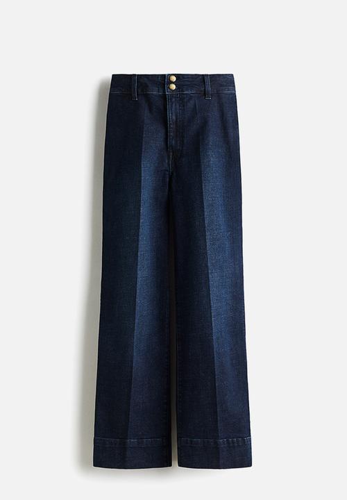 H&M - Wide high jeans - dark denim blue