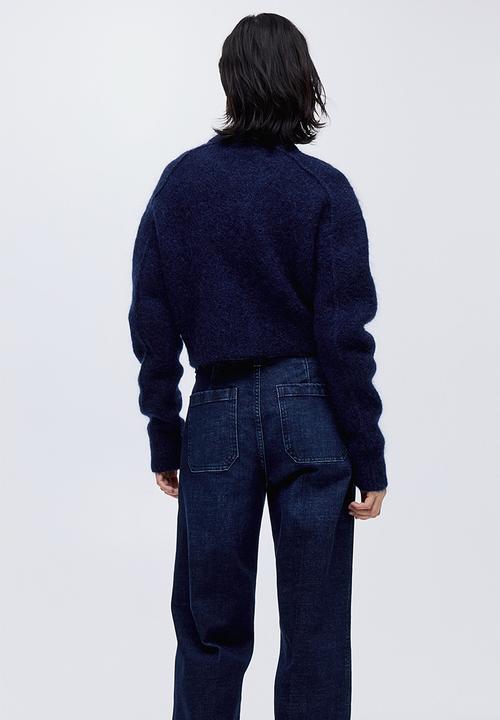 H&M - Wide high jeans - dark denim blue