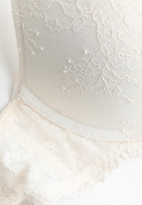 H&M - Lace super push-up bra - white