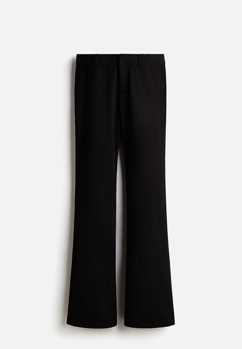 H&M - Flared tailored trousers - black