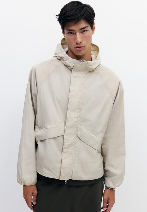 H&M - Loose fit nylon windbreaker - light beige