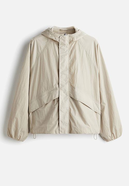 H&M - Loose fit nylon windbreaker - light beige