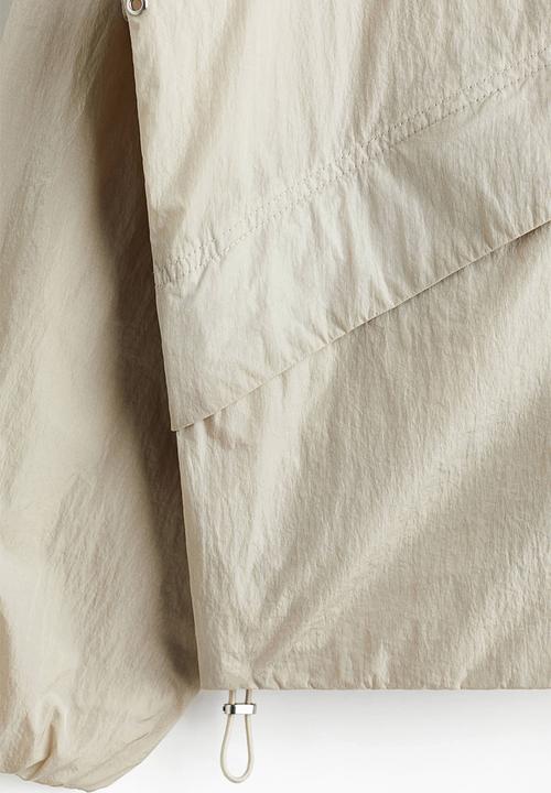 H&M - Loose fit nylon windbreaker - light beige
