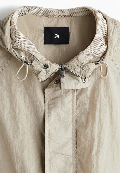 H&M - Loose fit nylon windbreaker - light beige