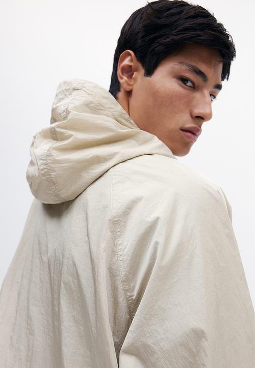 H&M - Loose fit nylon windbreaker - light beige