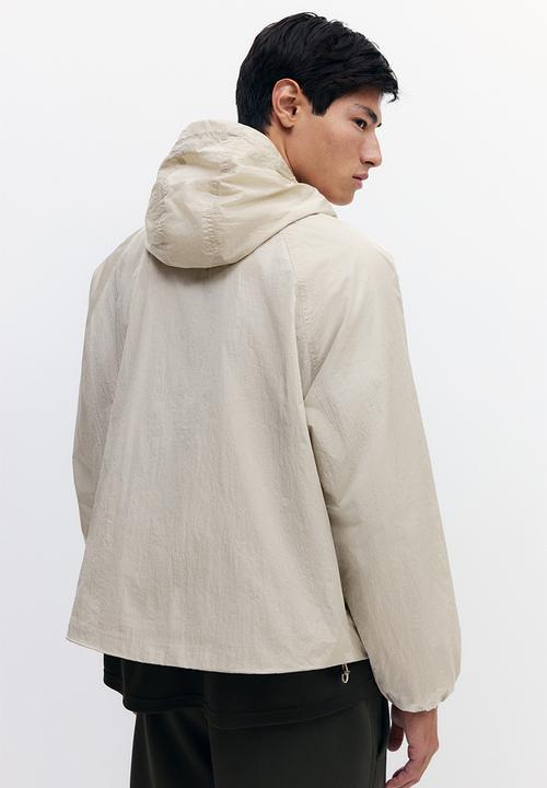 H&M - Loose fit nylon windbreaker - light beige