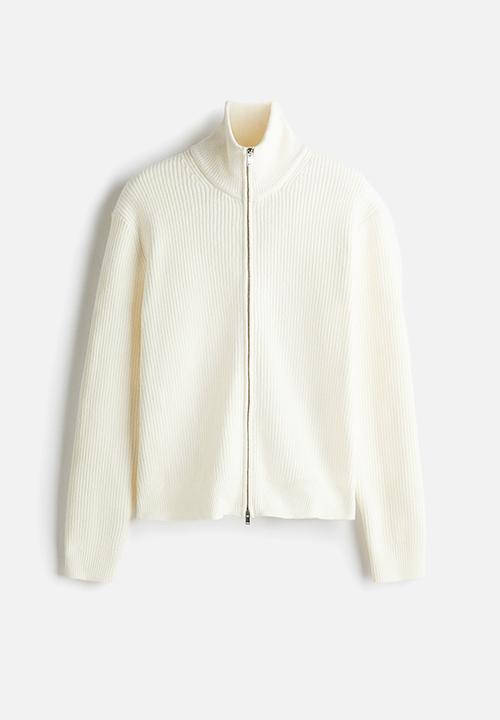 H&M - Regular fit zip cardigan - white