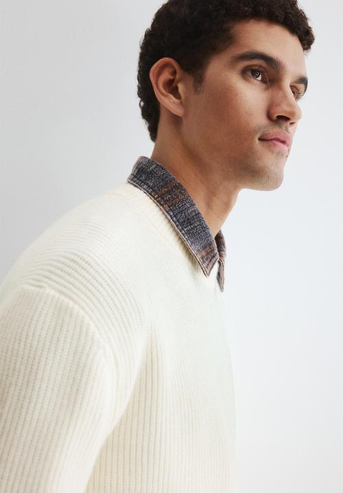 H&M - Loose fit rib-knit jumper - white