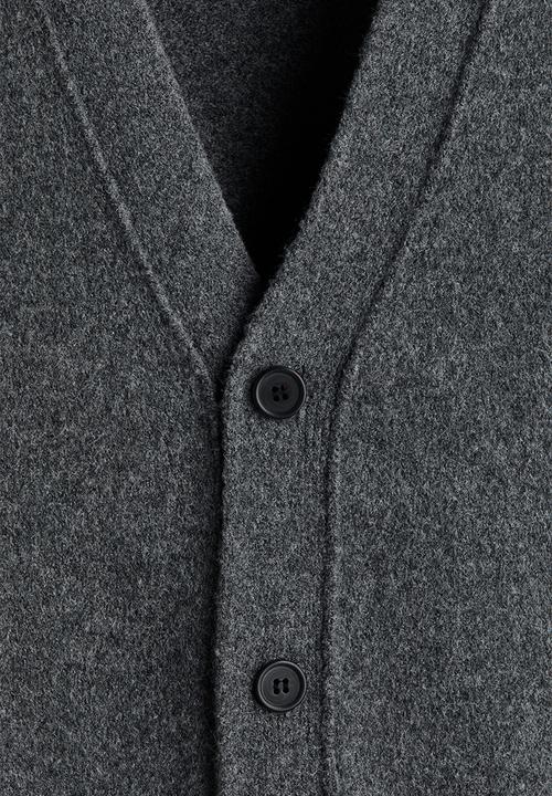 H&M - Regular fit brushed cardigan - dark grey marl