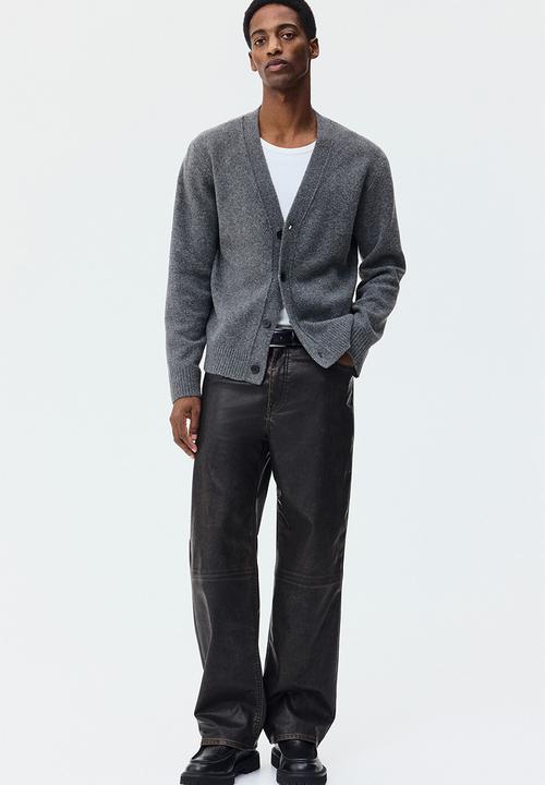 H&M - Regular fit brushed cardigan - dark grey marl